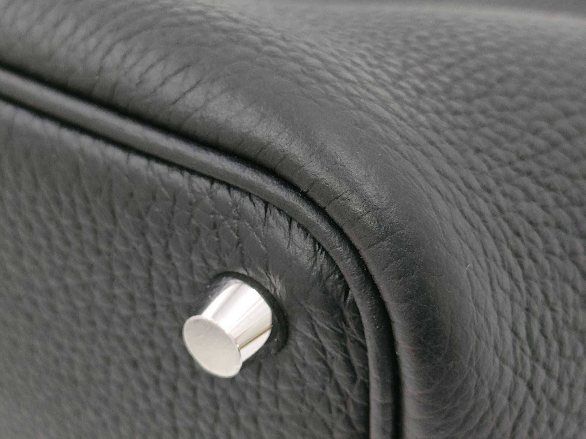 HERMES Picotin Lock PM Taurillon Clemence Black Stainless Steel Handbag with W Stamp