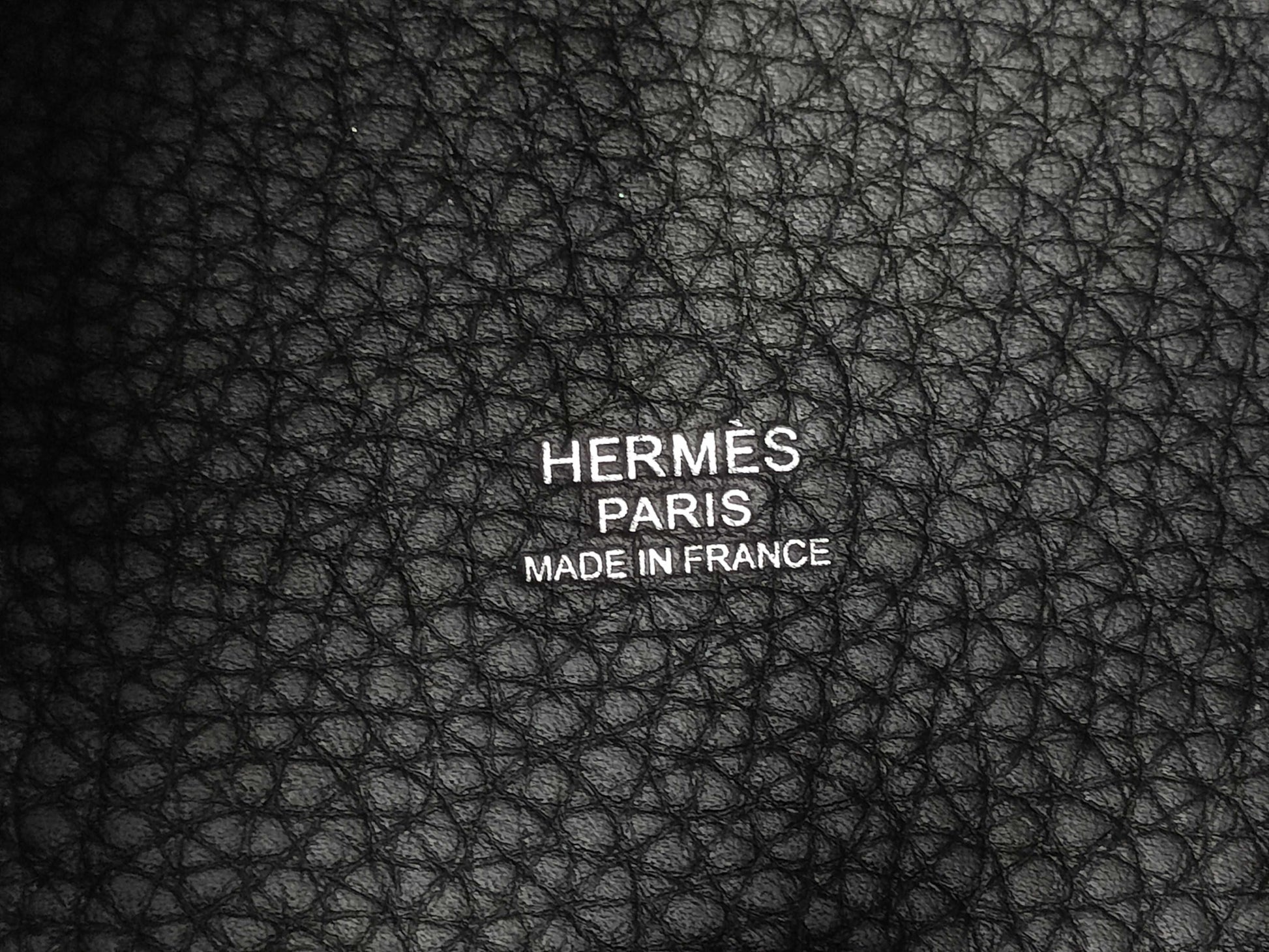 HERMES Picotin Lock PM Taurillon Clemence Black Stainless Steel Handbag with W Stamp