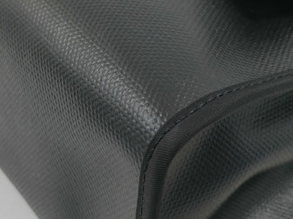 HERMES Airbag Zip 31PM Toile H Berline Vache Hunter Black Bleu Nuit Stainless Steel K Stamp Handbag