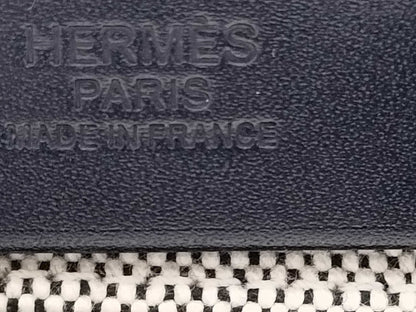 HERMES Airbag Zip 31PM Toile H Berline Vache Hunter Black GP K Stamp Handbag