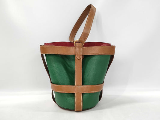 HERMES Muselier Couchvel Tricolore GP 〇U Stamped Handbag