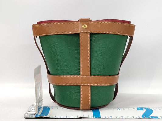HERMES Muselier Couchvel Tricolore GP 〇U Stamped Handbag