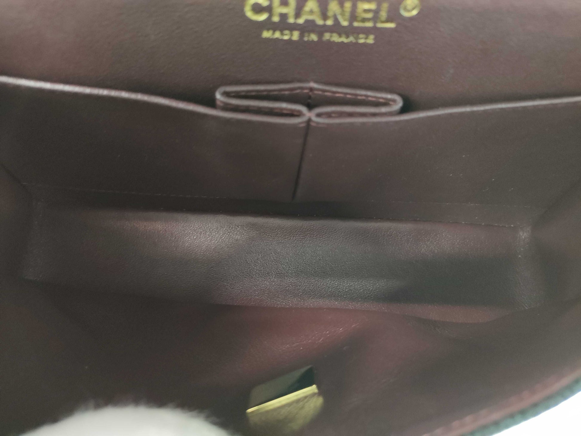 CHANEL Double Flap Caviar Black GP Shoulder Bag