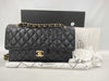 CHANEL Double Flap Caviar Black GP Shoulder Bag