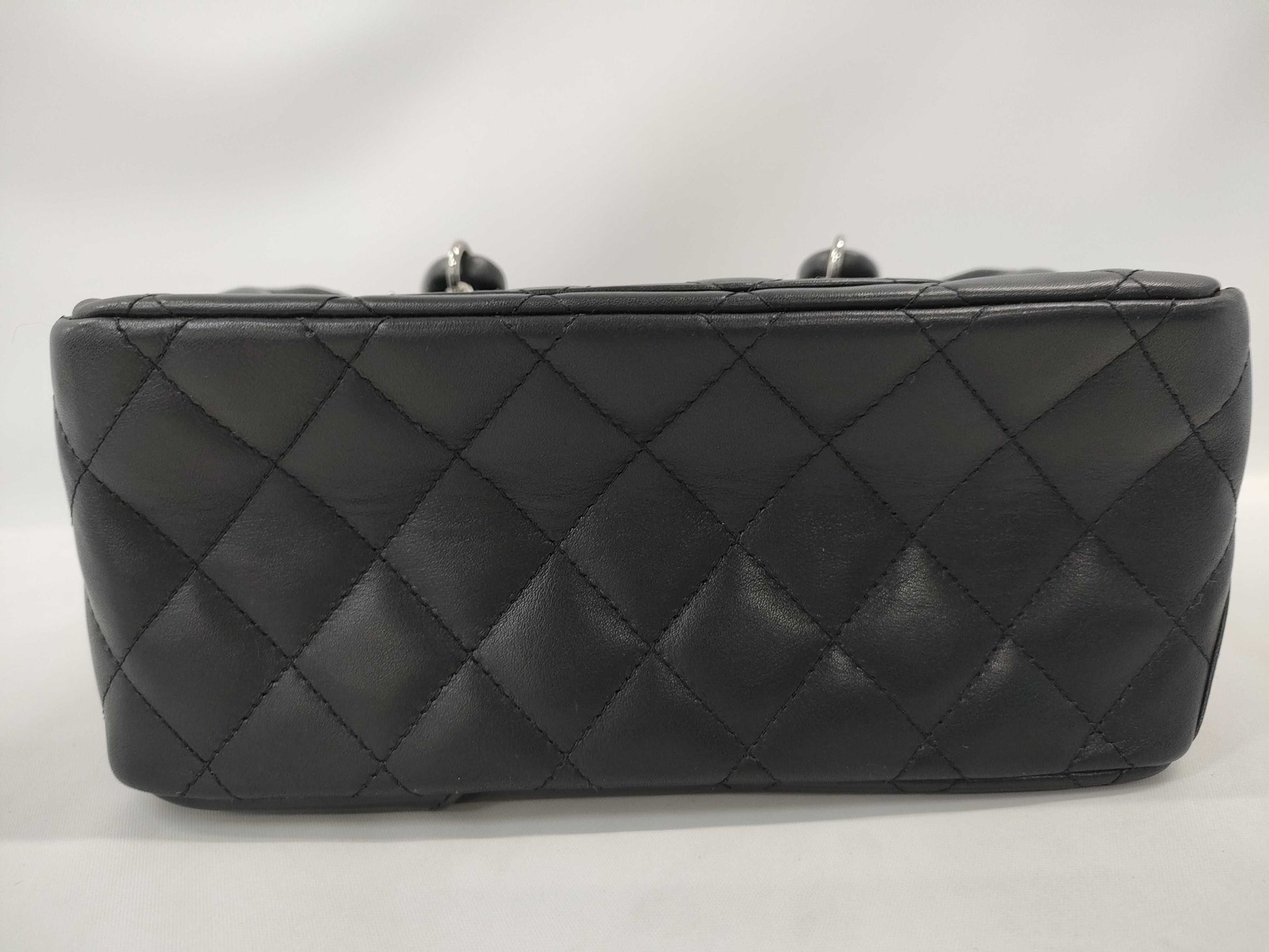 CHANEL Cambon Line Bowling Bag Mini Calfskin Black SS Handbag