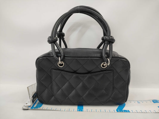 CHANEL Cambon Line Bowling Bag Mini Calfskin Black SS Handbag