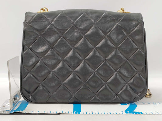 CHANEL Jeweled Chain Shoulder Bag, Lamb, Black, GP