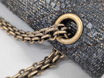 CHANEL 2.55 Chain Shoulder Canvas Multicolor GP Shoulder Bag