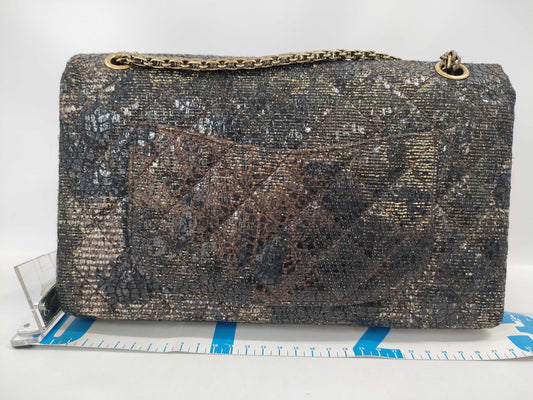CHANEL 2.55 Chain Shoulder Canvas Multicolor GP Shoulder Bag