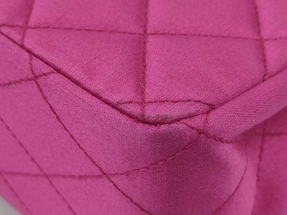 CHANEL Double Flap Satin Pink GP Shoulder Bag