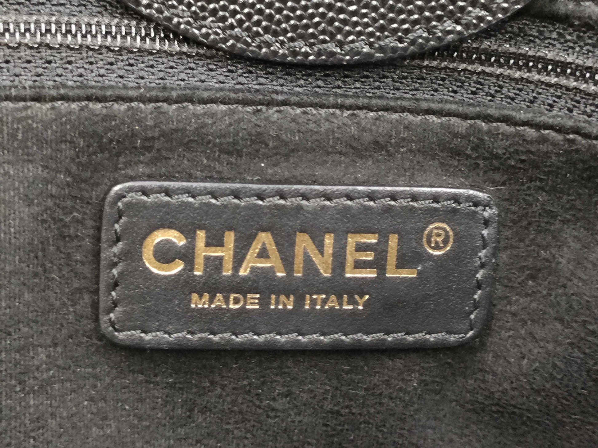 CHANEL Deauville Studded Calfskin Black GP Tote Bag