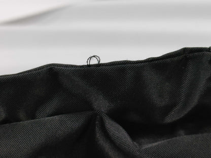 CHANEL Hooded Coat Nylon Black Jacket