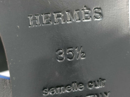 HERMES Izzy Sandals - Black/Blue, Size 35 1/2