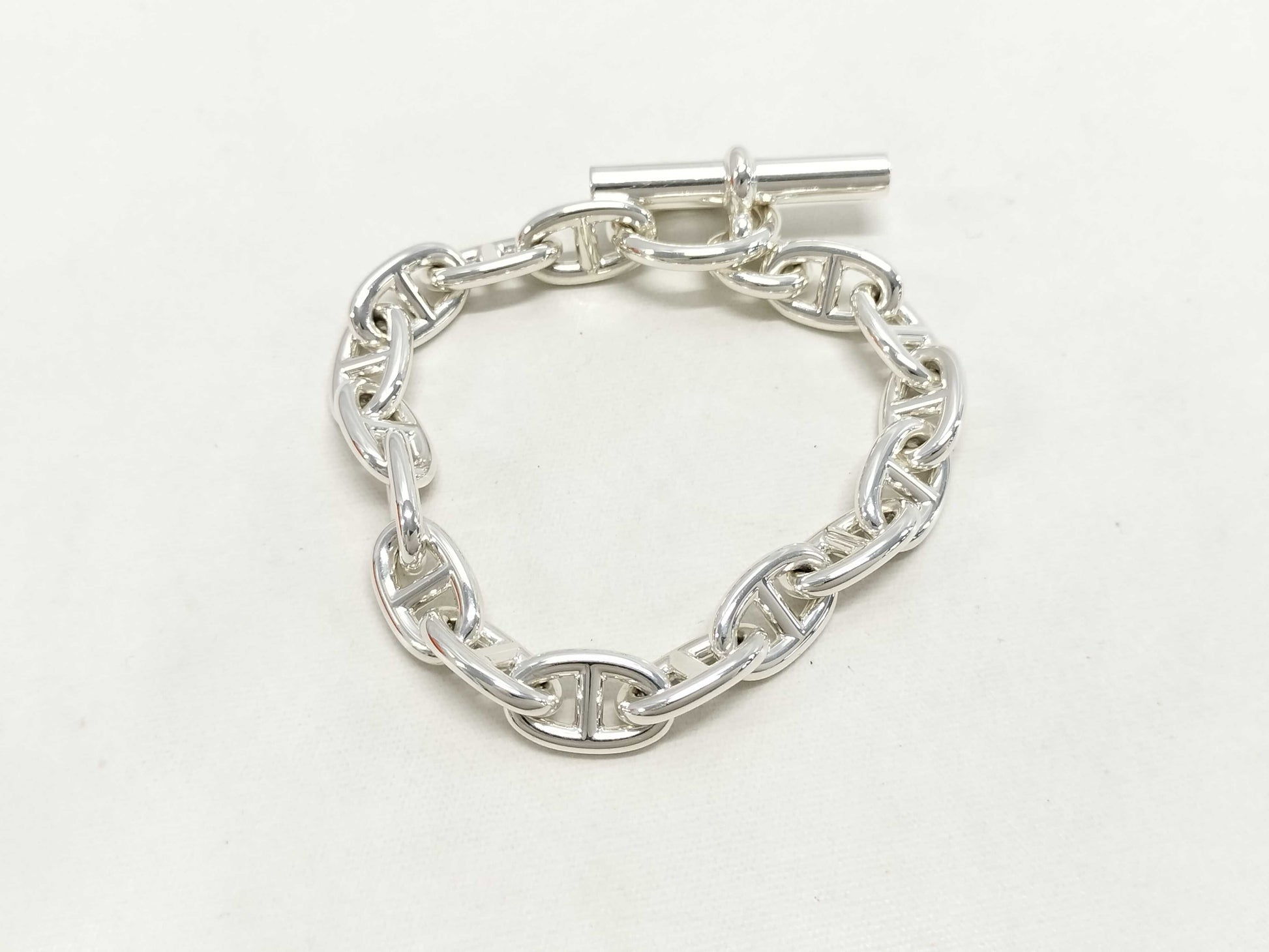 HERMES Chaine d'Ancre PM 16-Link Bracelet in Silver