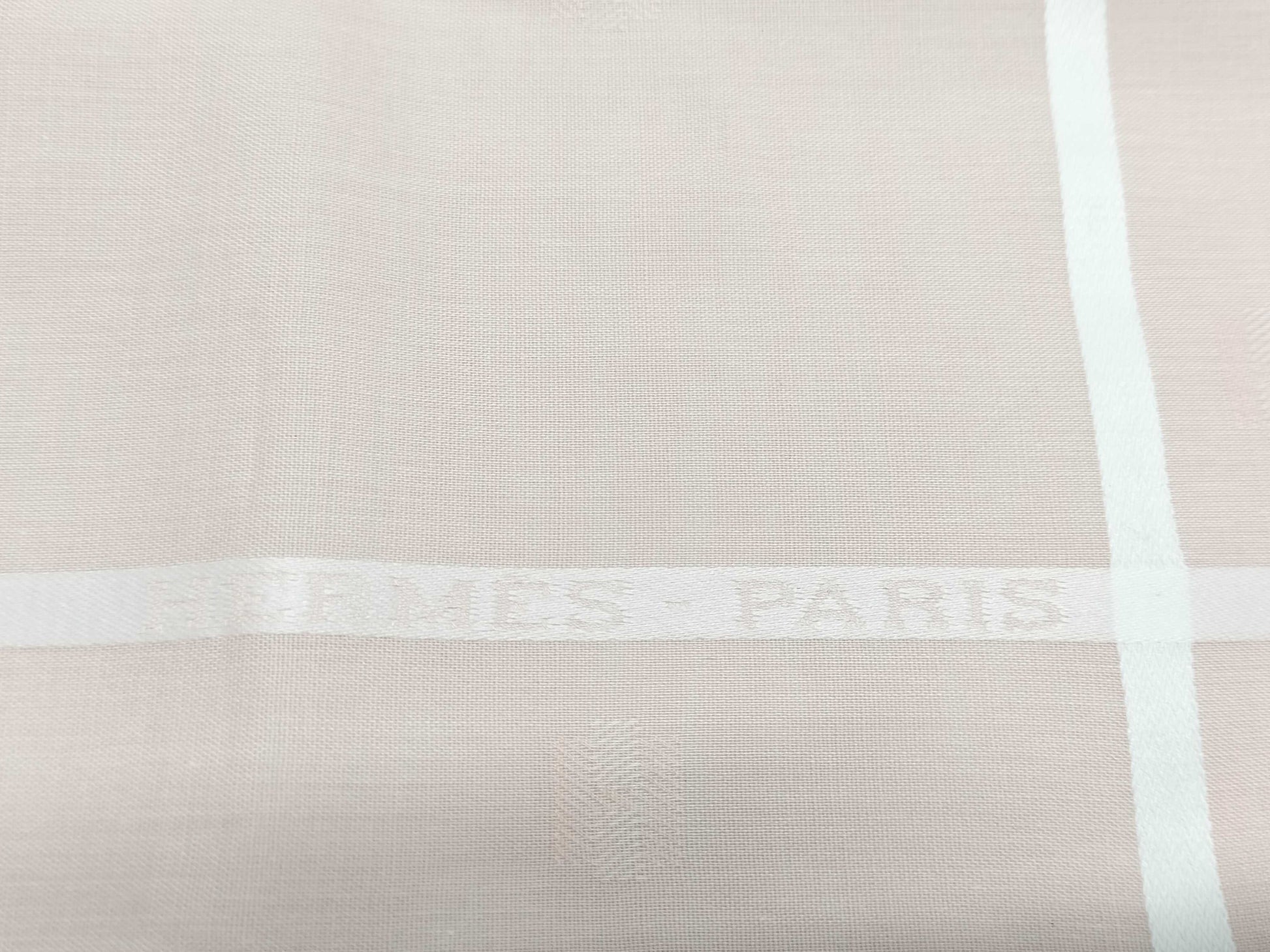 HERMES Handkerchief H Relief Cotton Rose Clair Other Accessories