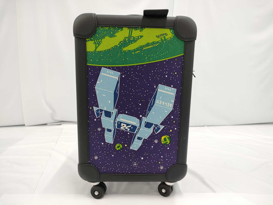 HERMES Togo Rolling Mobility Suitcase in Toile H Black Stainless Steel Carry-on Bag