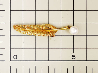 MIKIMOTO Akoya Pearl, Diameter: Approx. 7.2mm, 18K Gold, 4.7g, Brooch 