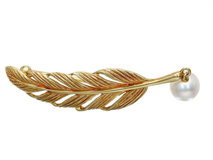 MIKIMOTO Akoya Pearl, Diameter: Approx. 7.2mm, 18K Gold, 4.7g, Brooch 