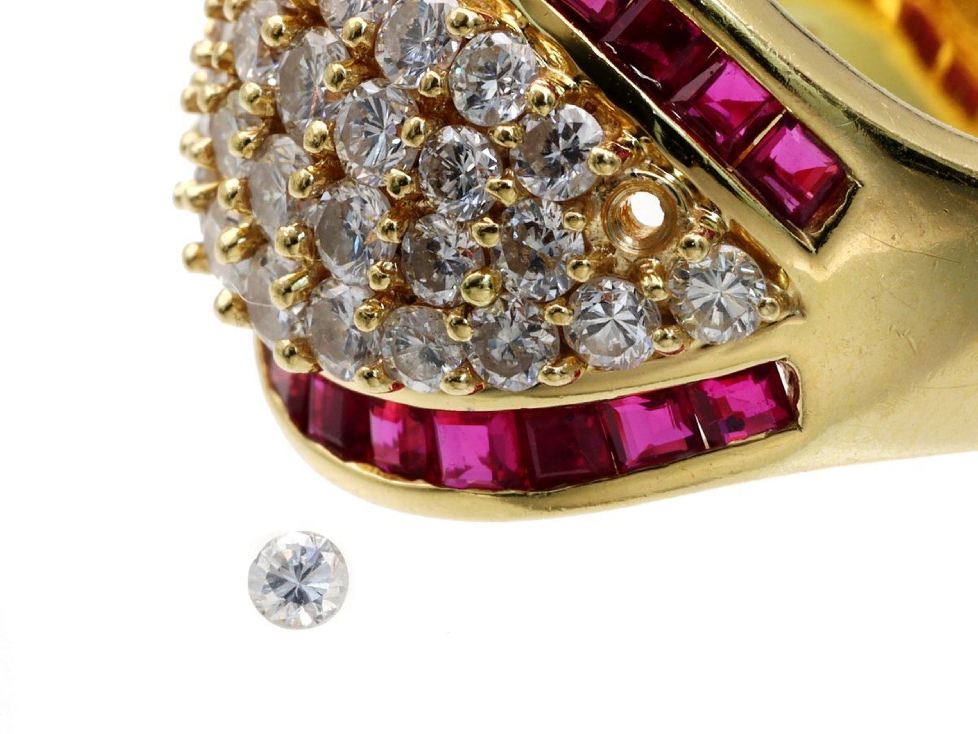 R1.17ct D1.33ct K18 9.8g Ring 