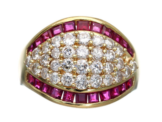 R1.17ct D1.33ct K18 9.8g Ring 