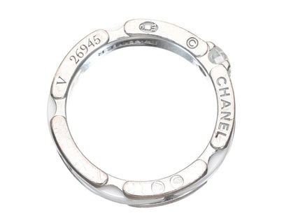 CHANEL Ultra T48 White Ceramic 1PD Au750 4.3g Ring 