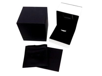 CHANEL Ultra T48 White Ceramic 1PD Au750 4.3g Ring 