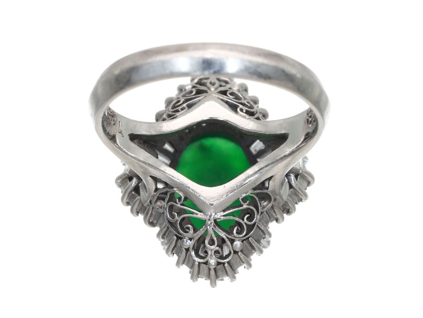 Jade D1.22ct Pt900 7.9g Ring 
