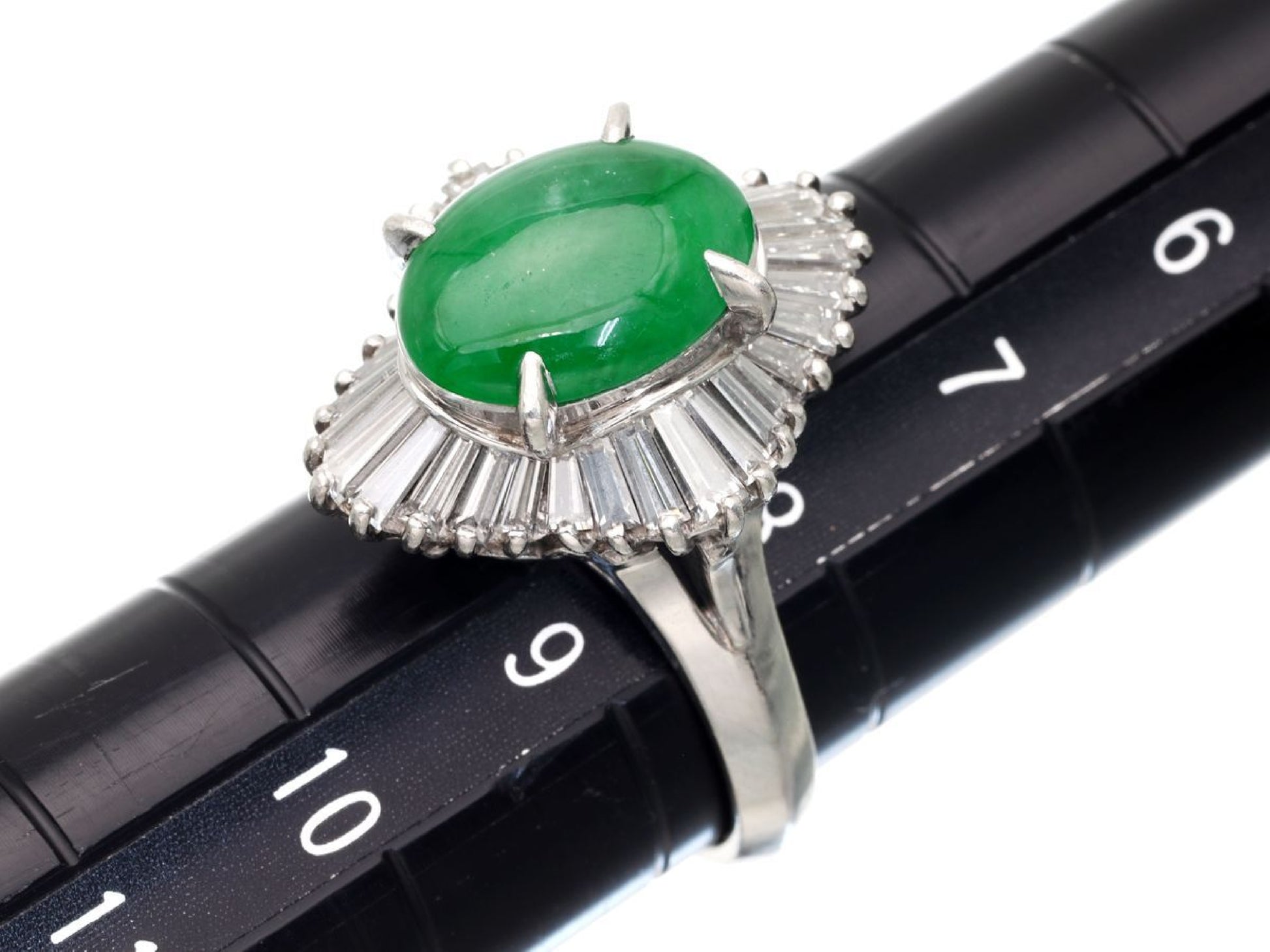 Jade D1.22ct Pt900 7.9g Ring 