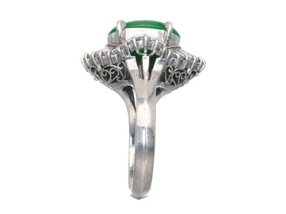 Jade D1.22ct Pt900 7.9g Ring 