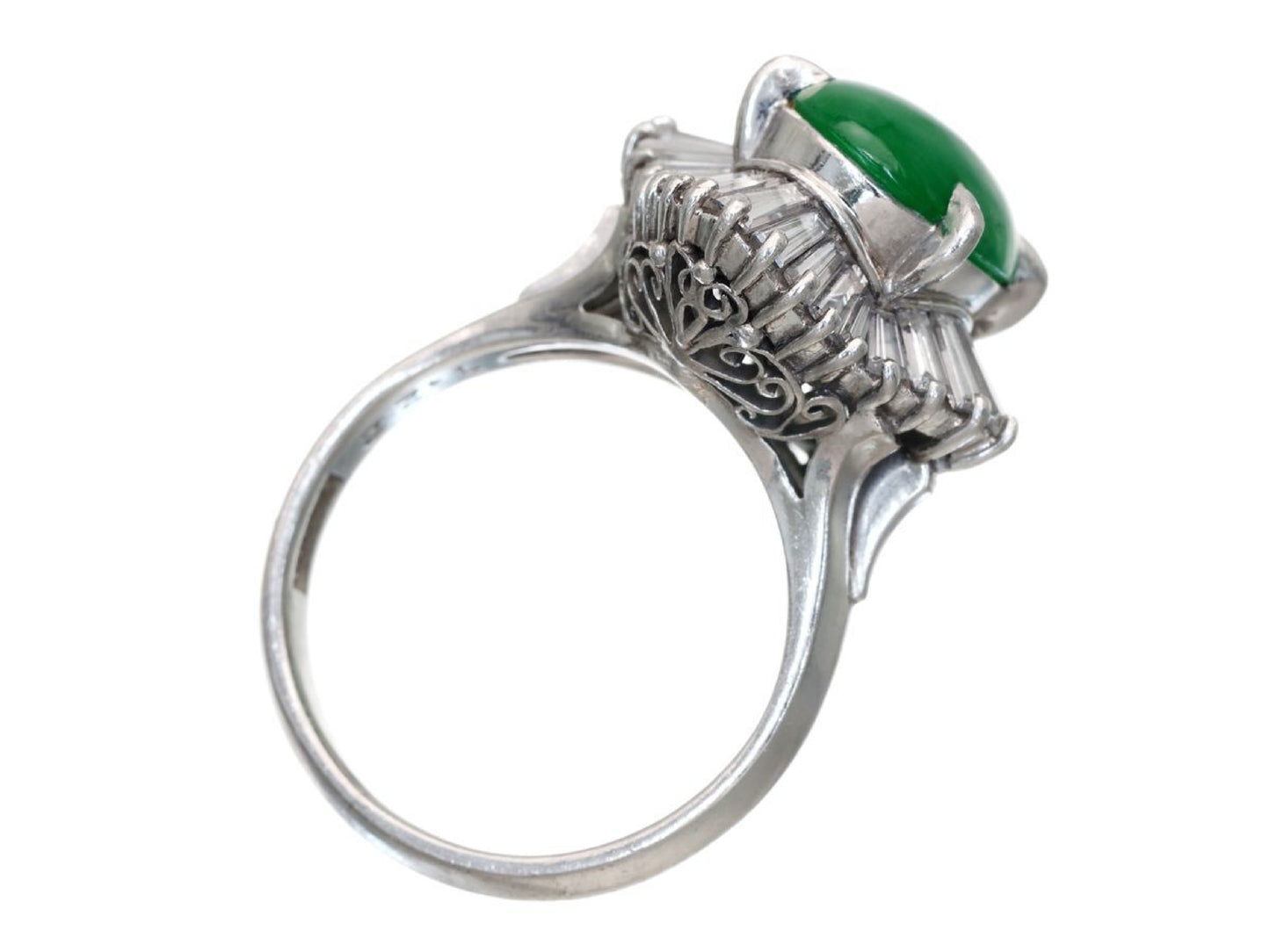 Jade D1.22ct Pt900 7.9g Ring 