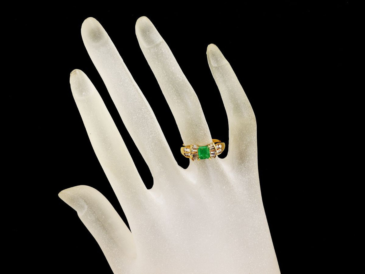 E0.47ct D0.66ct K18 5.1g Ring 