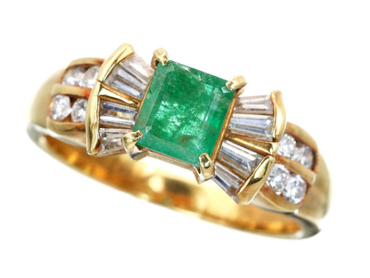 E0.47ct D0.66ct K18 5.1g Ring 