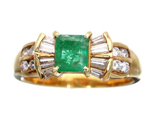 E0.47ct D0.66ct K18 5.1g Ring 
