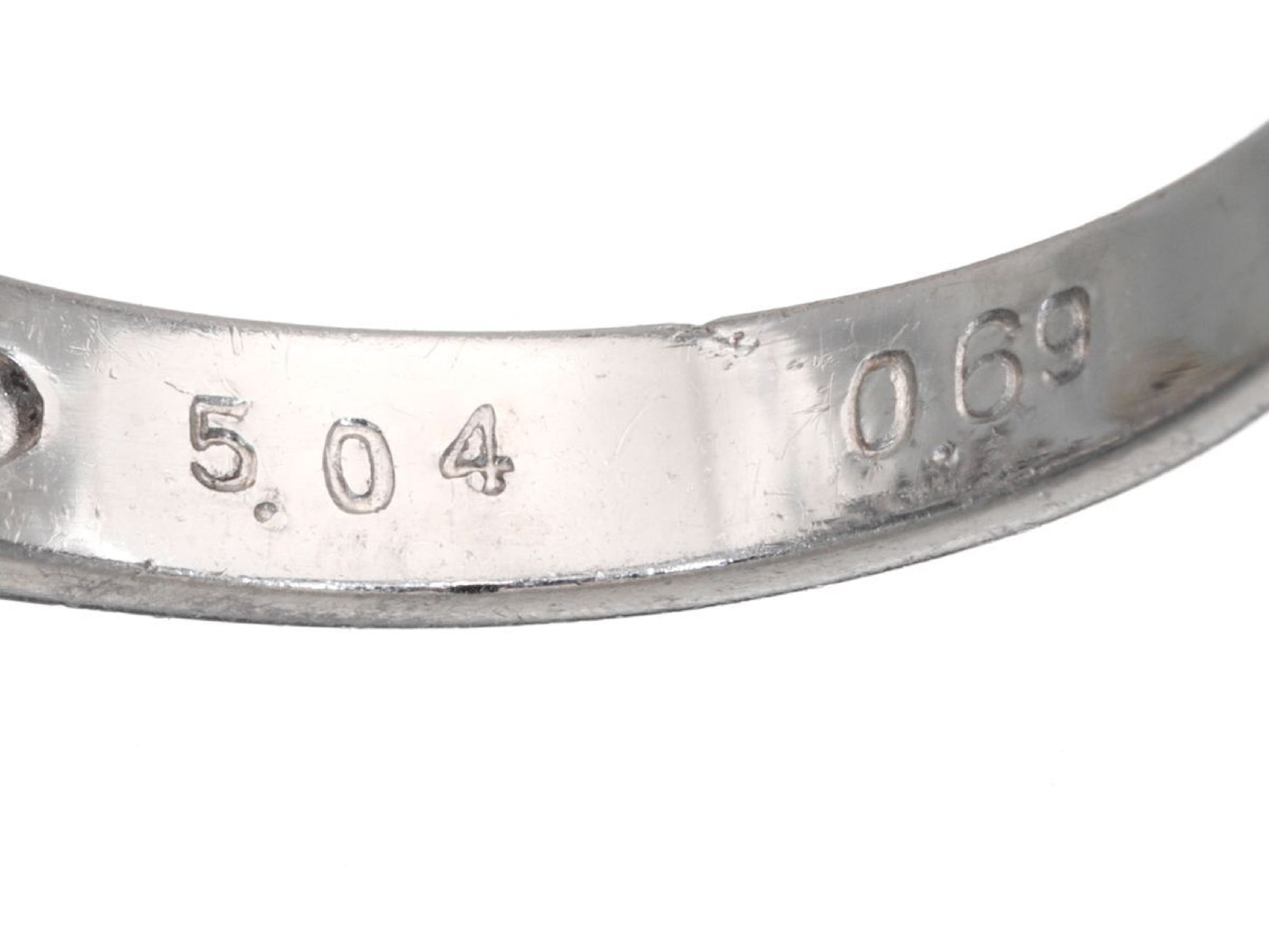 SS 5.04ct D 0.69ct Pt900 8.3g Ring 