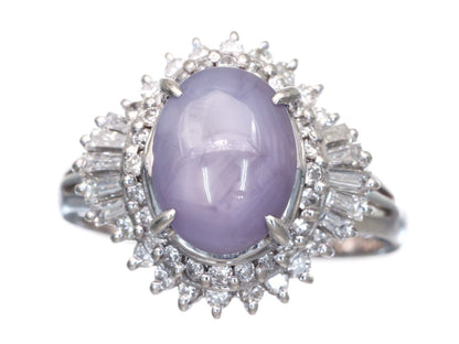 SS 5.04ct D 0.69ct Pt900 8.3g Ring 