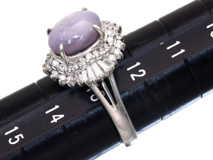 SS 5.04ct D 0.69ct Pt900 8.3g Ring 