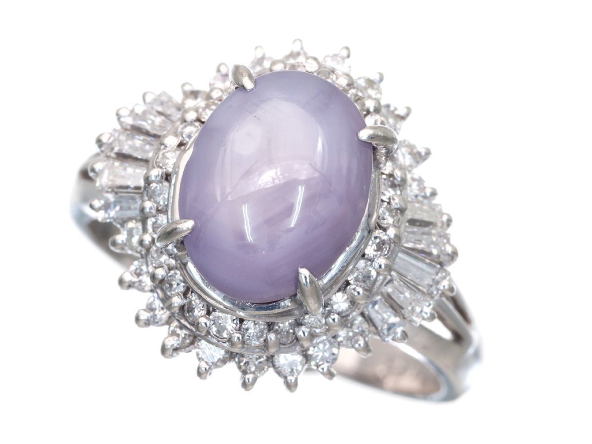 SS 5.04ct D 0.69ct Pt900 8.3g Ring 