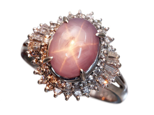 SS 5.04ct D 0.69ct Pt900 8.3g Ring 