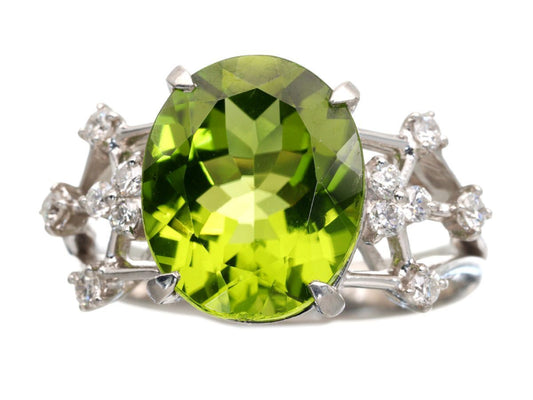 PE4.35ct D0.24ct Pt900 7.4g Ring 