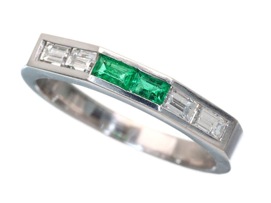 E0.16ct D0.31ct Pt900 4.6g Ring 