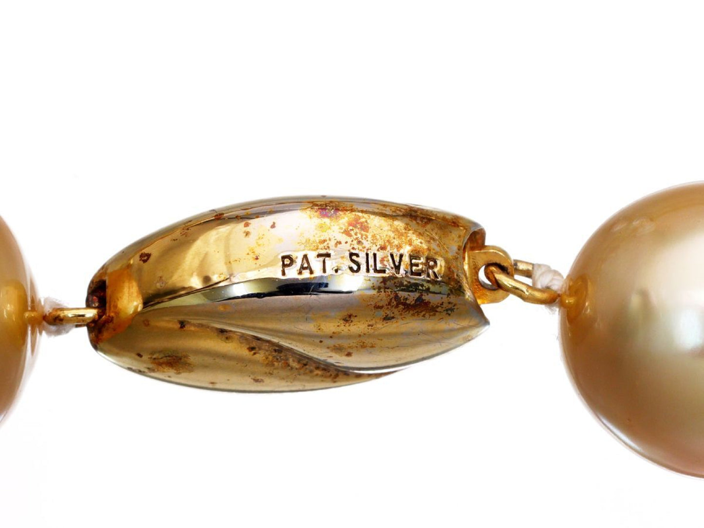 South Sea Pearl Necklace, Diameter: Approx. 12.0-15.3mm, Silver, 119.3g 