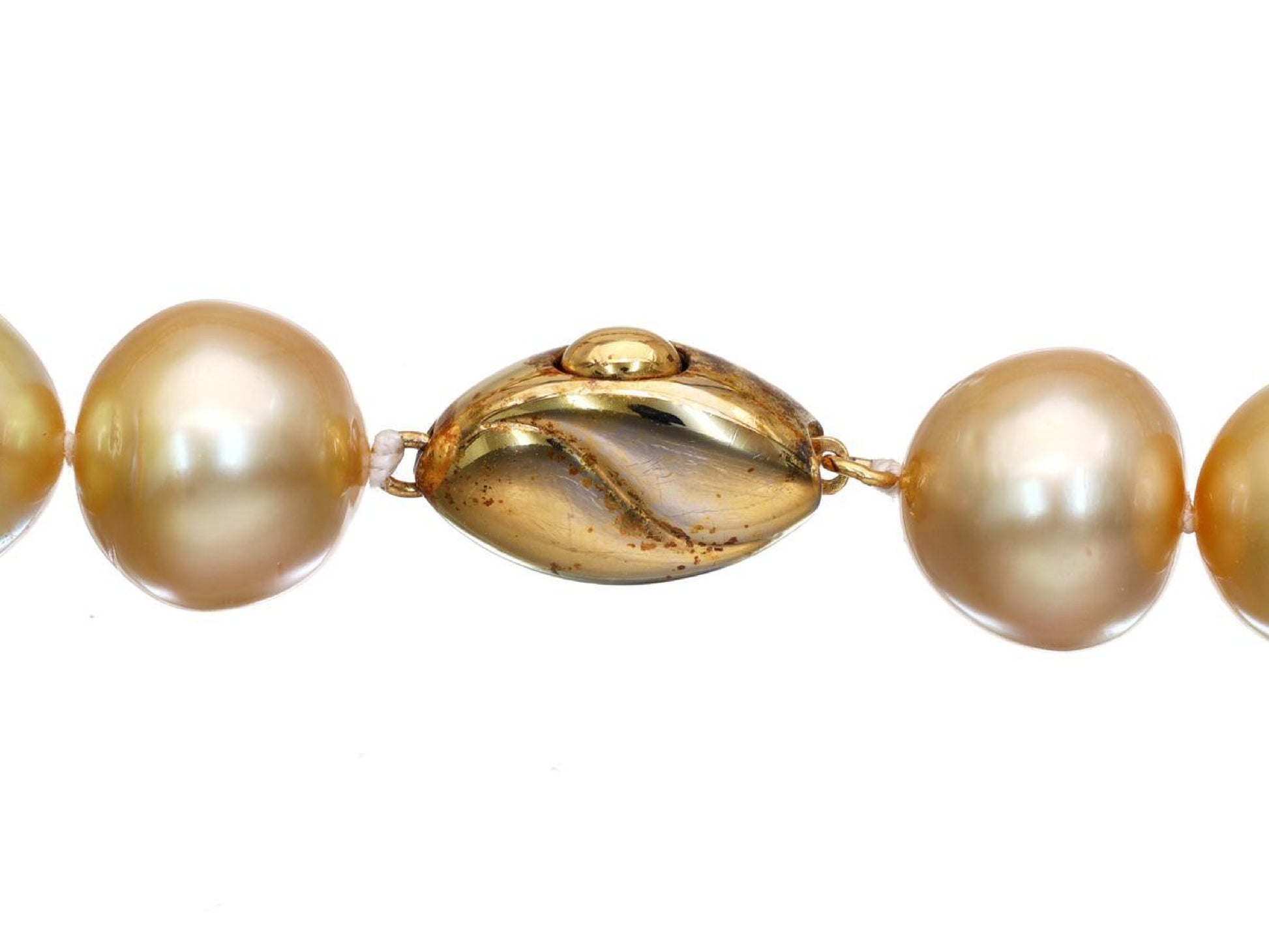 South Sea Pearl Necklace, Diameter: Approx. 12.0-15.3mm, Silver, 119.3g 