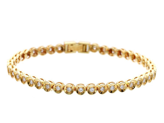 D1.00ct K18 12.9g Bracelet/Bangle 