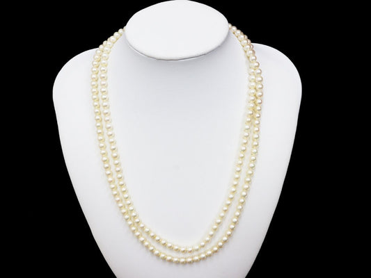 TASAKI Akoya Pearl Necklace, Diameter 5.6-5.9mm, Sterling Silver, 52.2g 