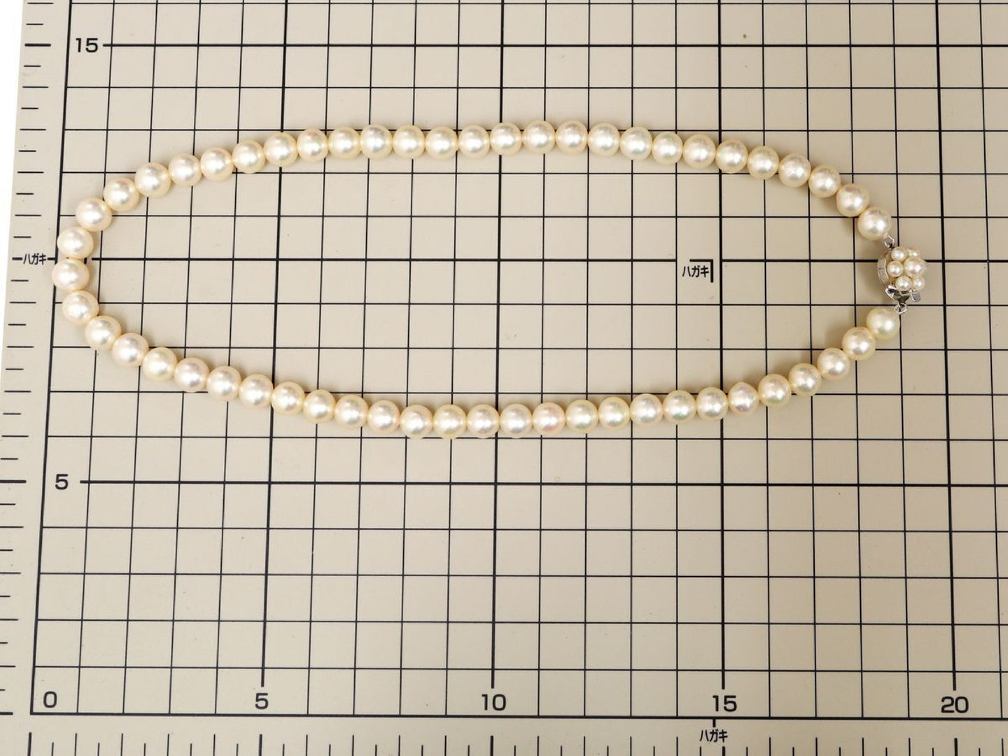 TASAKI Akoya Pearl Necklace, Diameter 5.6-5.9mm, Sterling Silver, 52.2g 