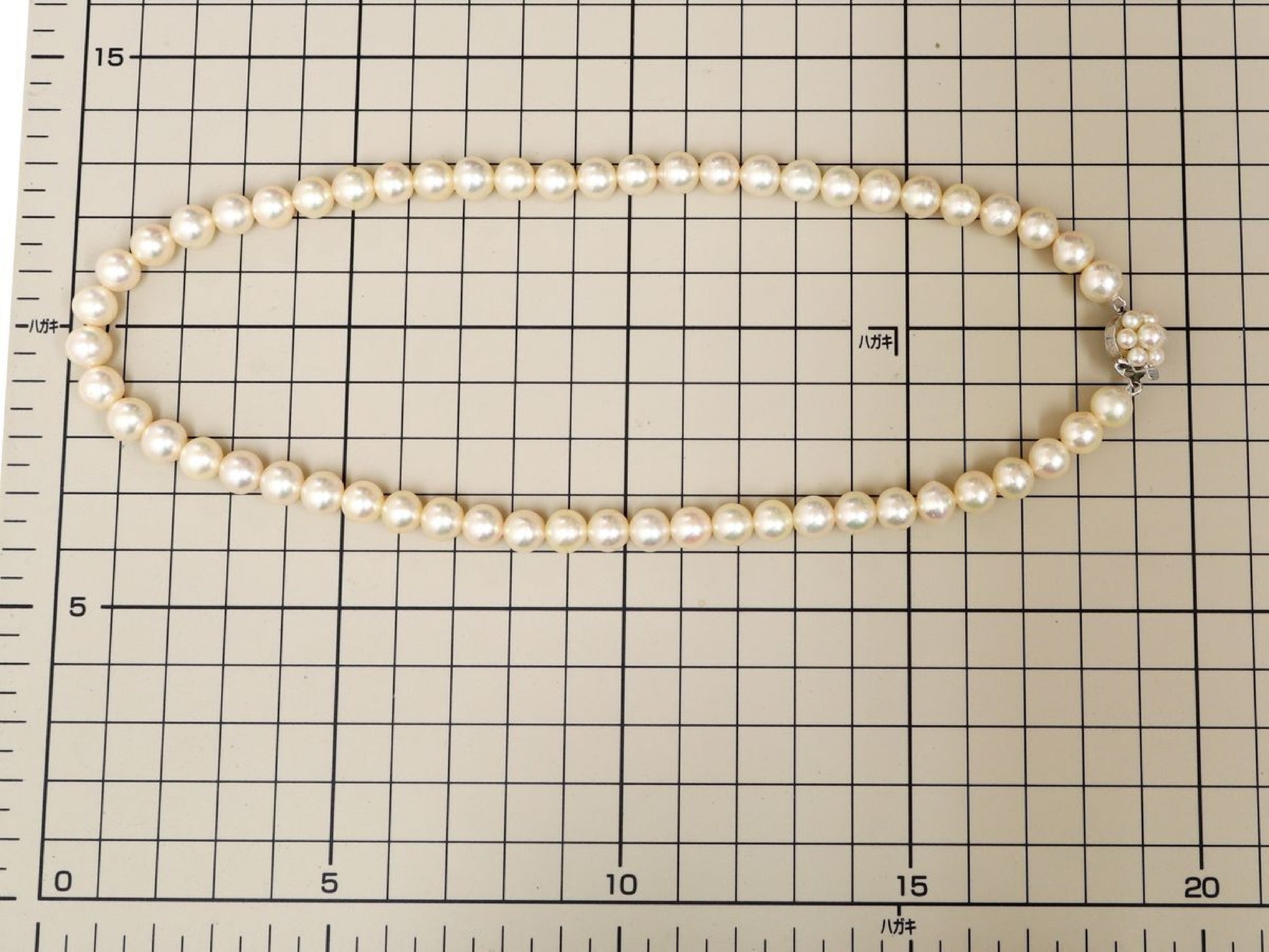 TASAKI Akoya Pearl Necklace, Diameter 5.6-5.9mm, Sterling Silver, 52.2g 