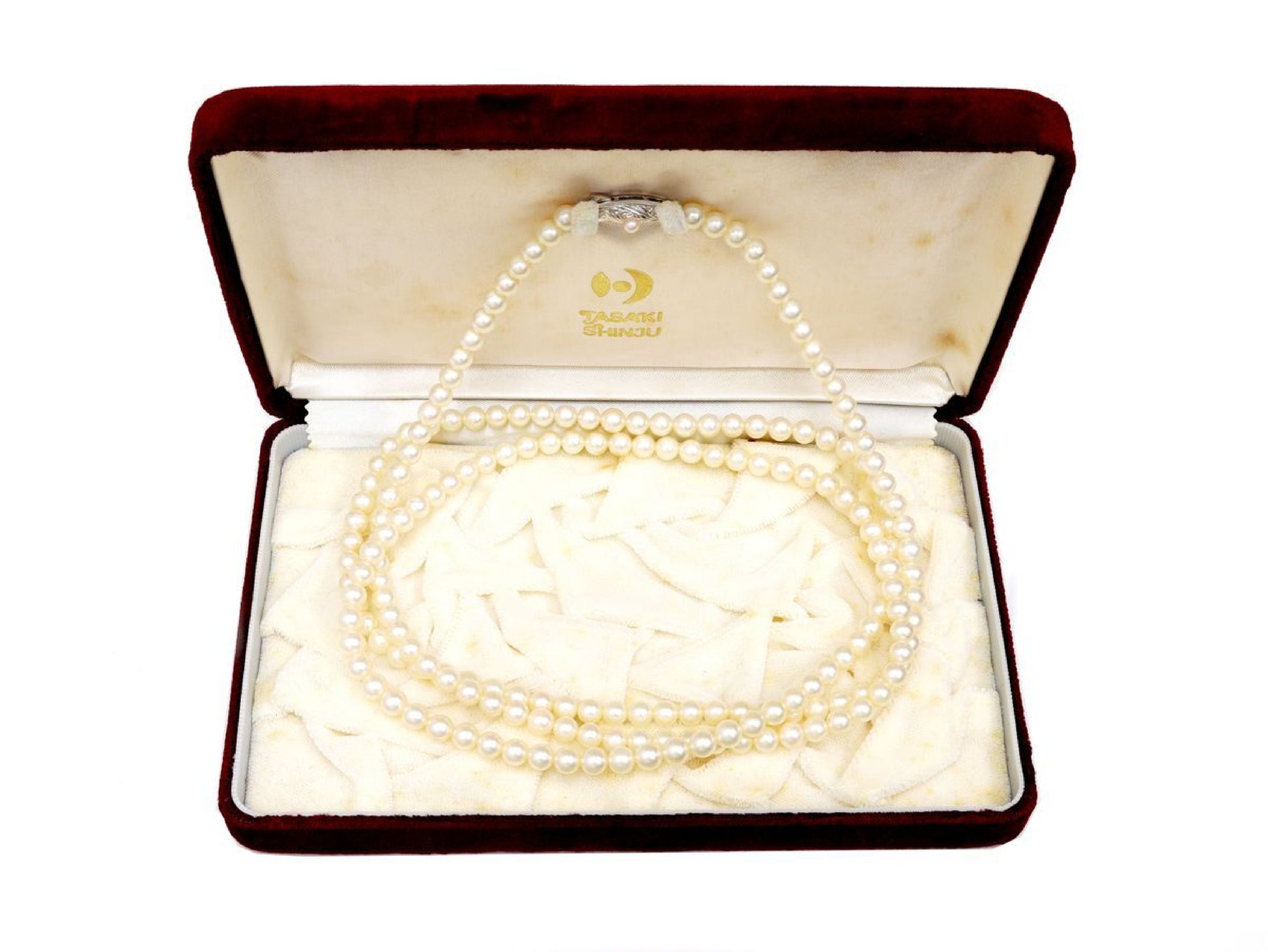 TASAKI Akoya Pearl Necklace, Diameter 5.6-5.9mm, Sterling Silver, 52.2g 