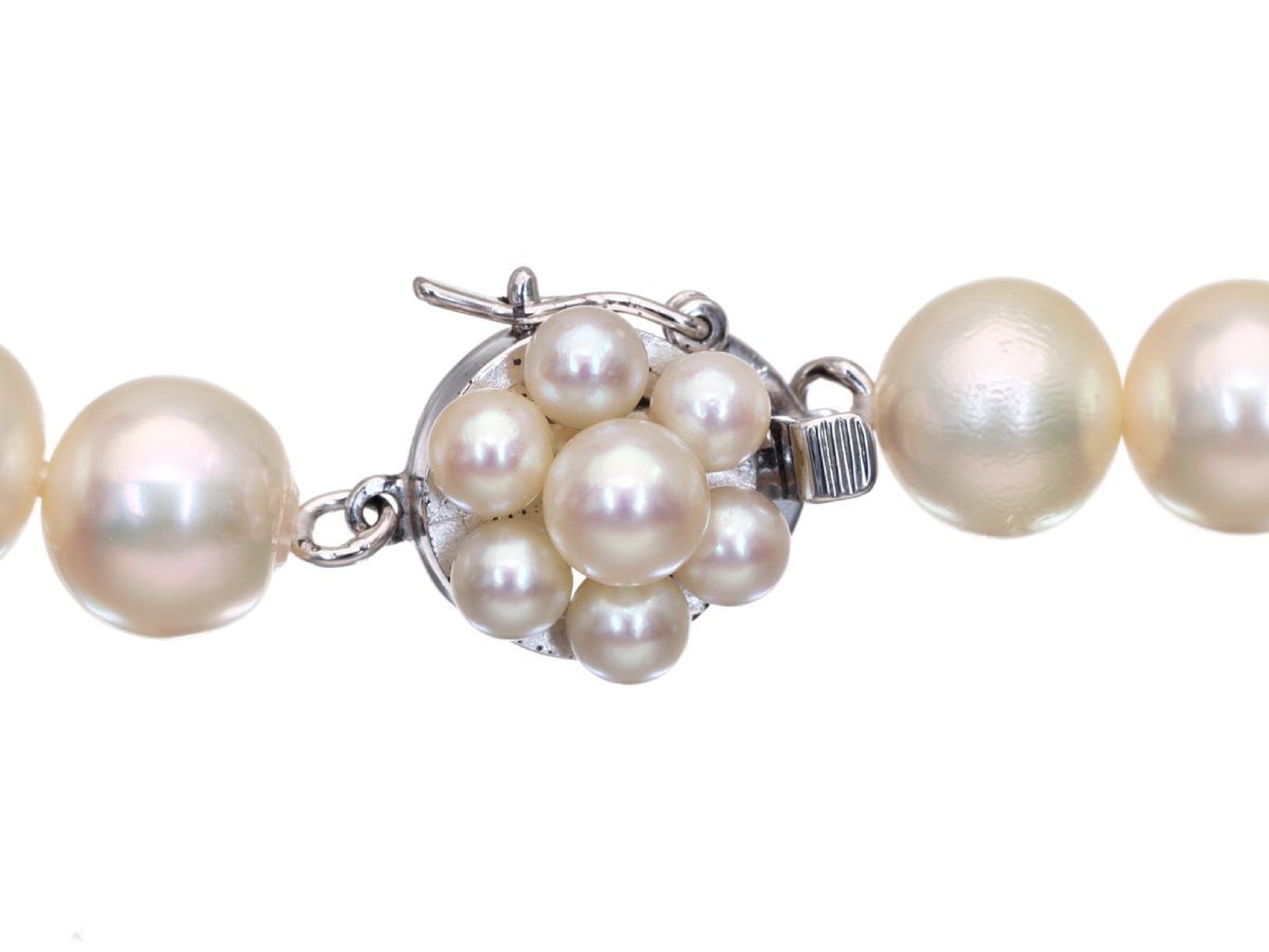 TASAKI Akoya Pearl Necklace, Diameter 7.6mm-8.0mm, Sterling Silver, 36.1g 
