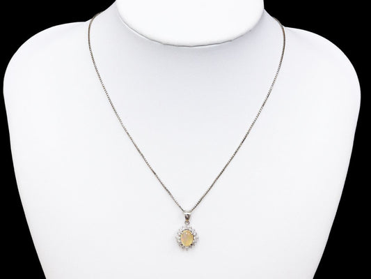 FOP 0.909ct D 0.44ct Pt/Pt850 7.3g Necklace 