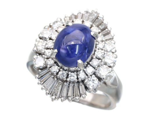 Stainless steel 4.04ct diamond, 1.00ct diamond, Pm900, 10.3g ring 